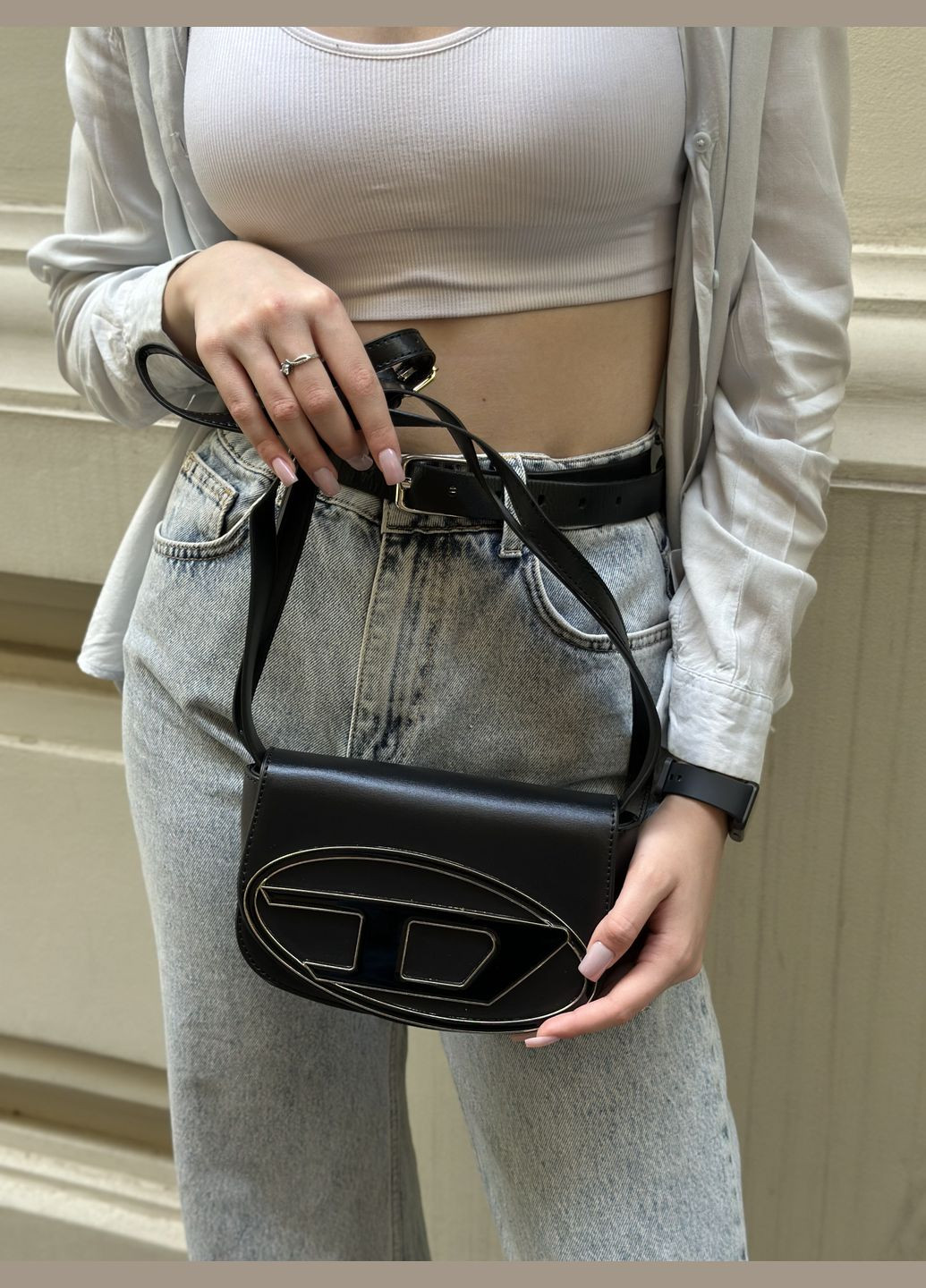 Женская сумка Diesel черная No Brand (296093185)