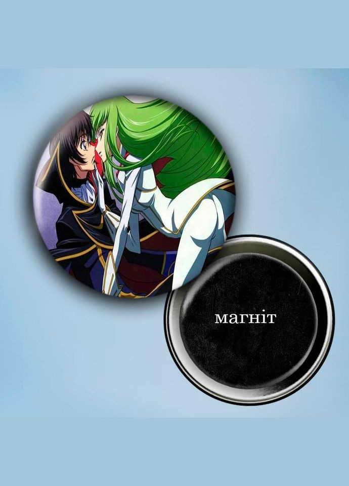 Фотомагнит (магнит на холодильник) Аниме Код Гиас #0004 56 мм черный No Brand (309157226)