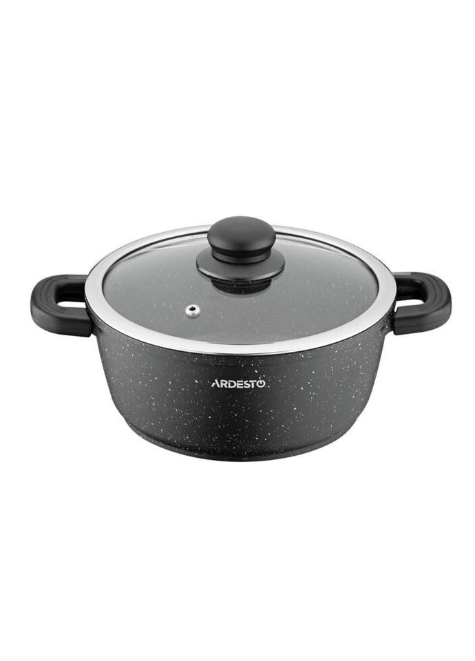 Кастрюля с крышкой Anzio AR2420GE 20 см 2.5 л черная Ardesto (335972650)