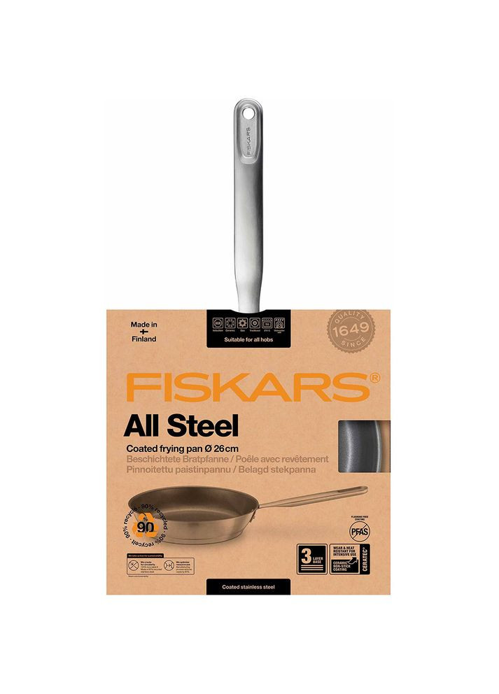 Сковорода All Steel 26 см Silver (1064744) Fiskars (323105627)