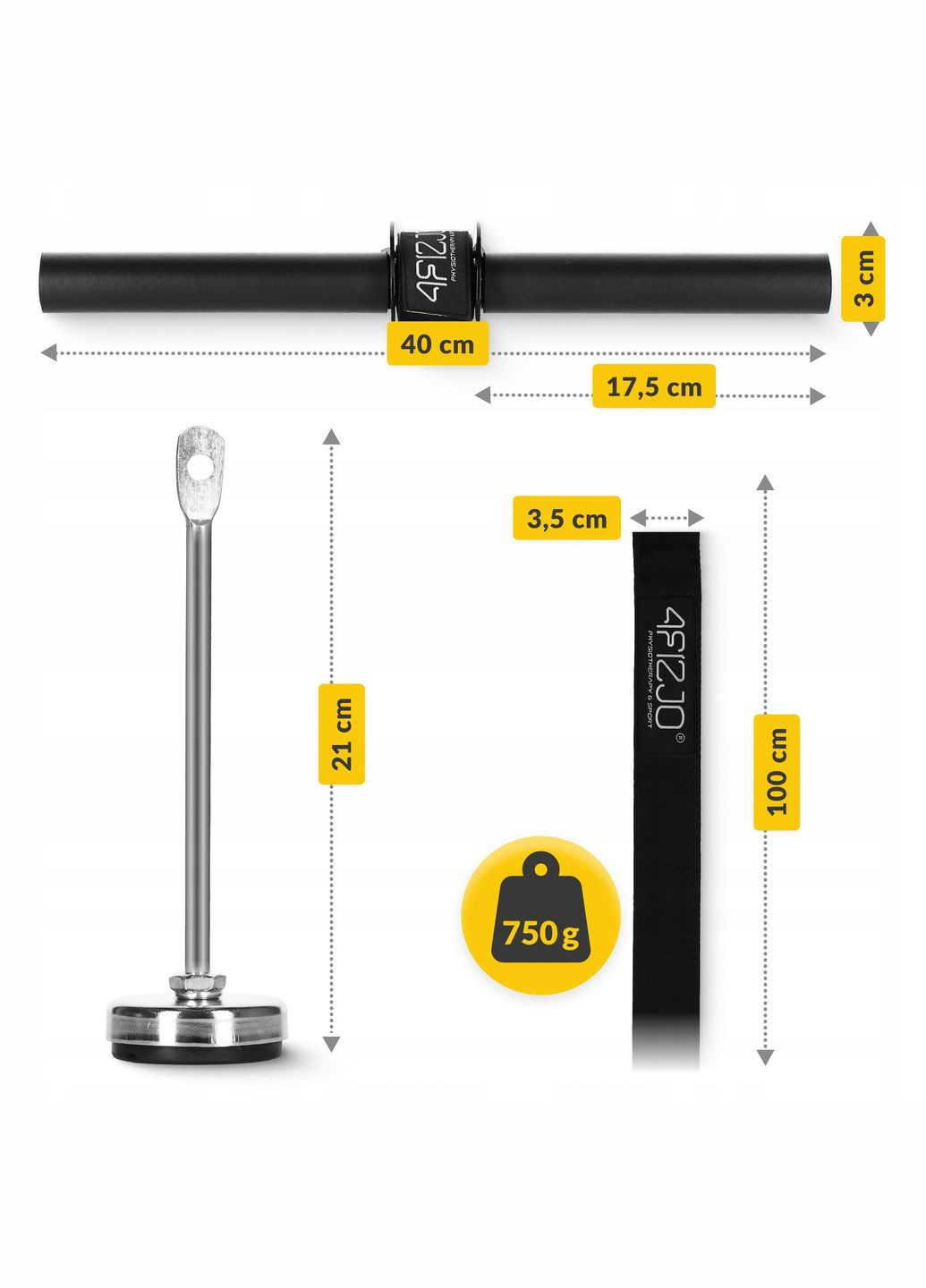 Тренажер для запястий и предплечий Wrist Roller Black () 4FIZJO P-5905973400350 (340459238)