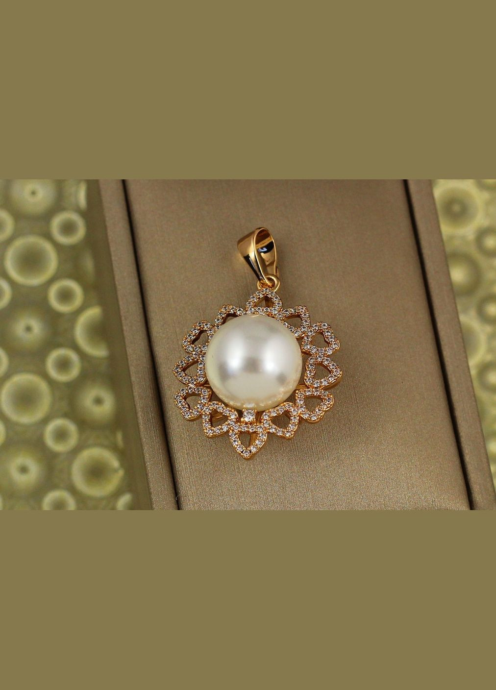 Кулон кохання з великою перлиною 3 см золотистий Xuping Jewelry (337169320)