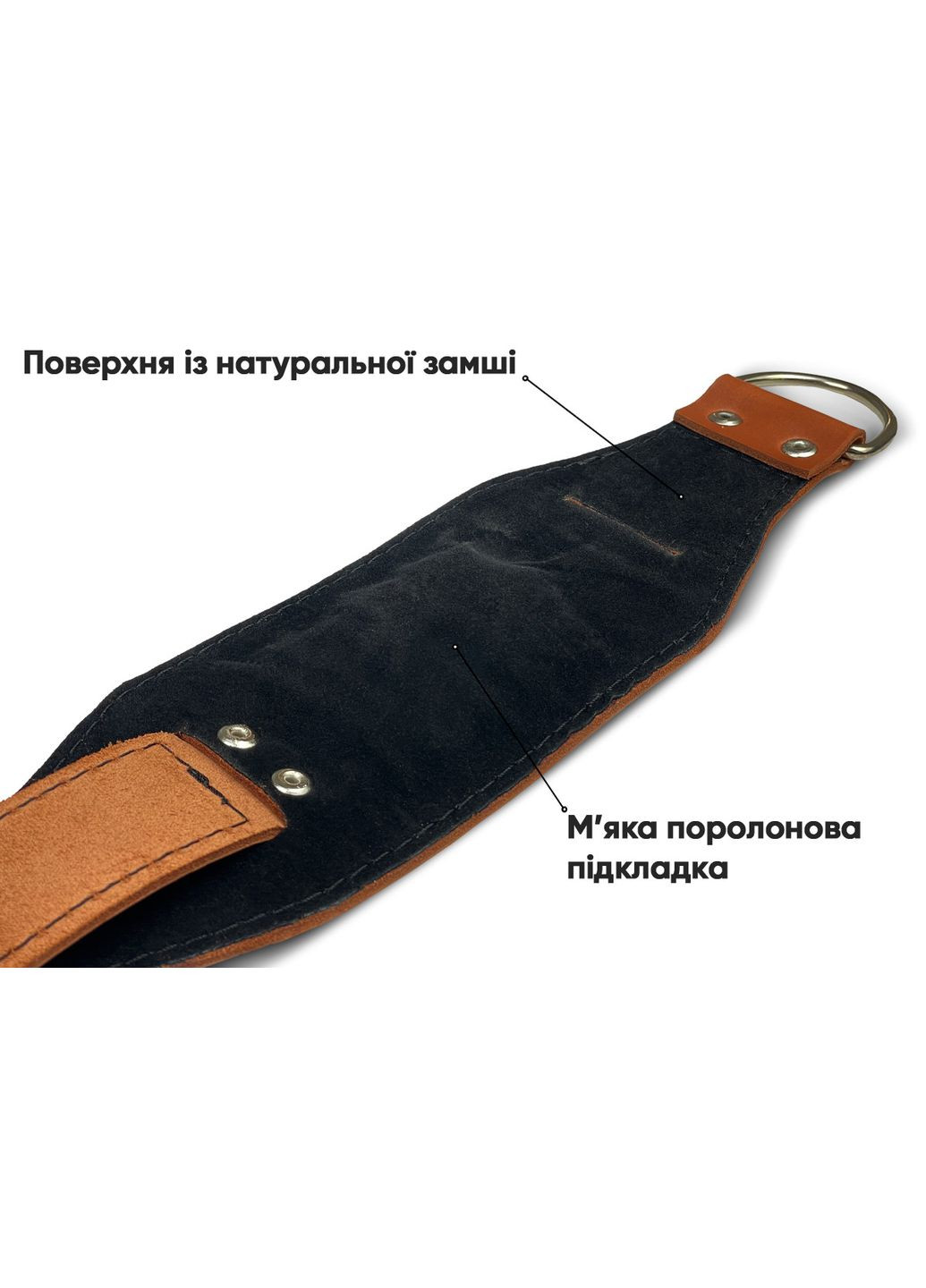 Манжета F9 коричневая для тяги на тренажере (кожа). EasyFit (362497645)