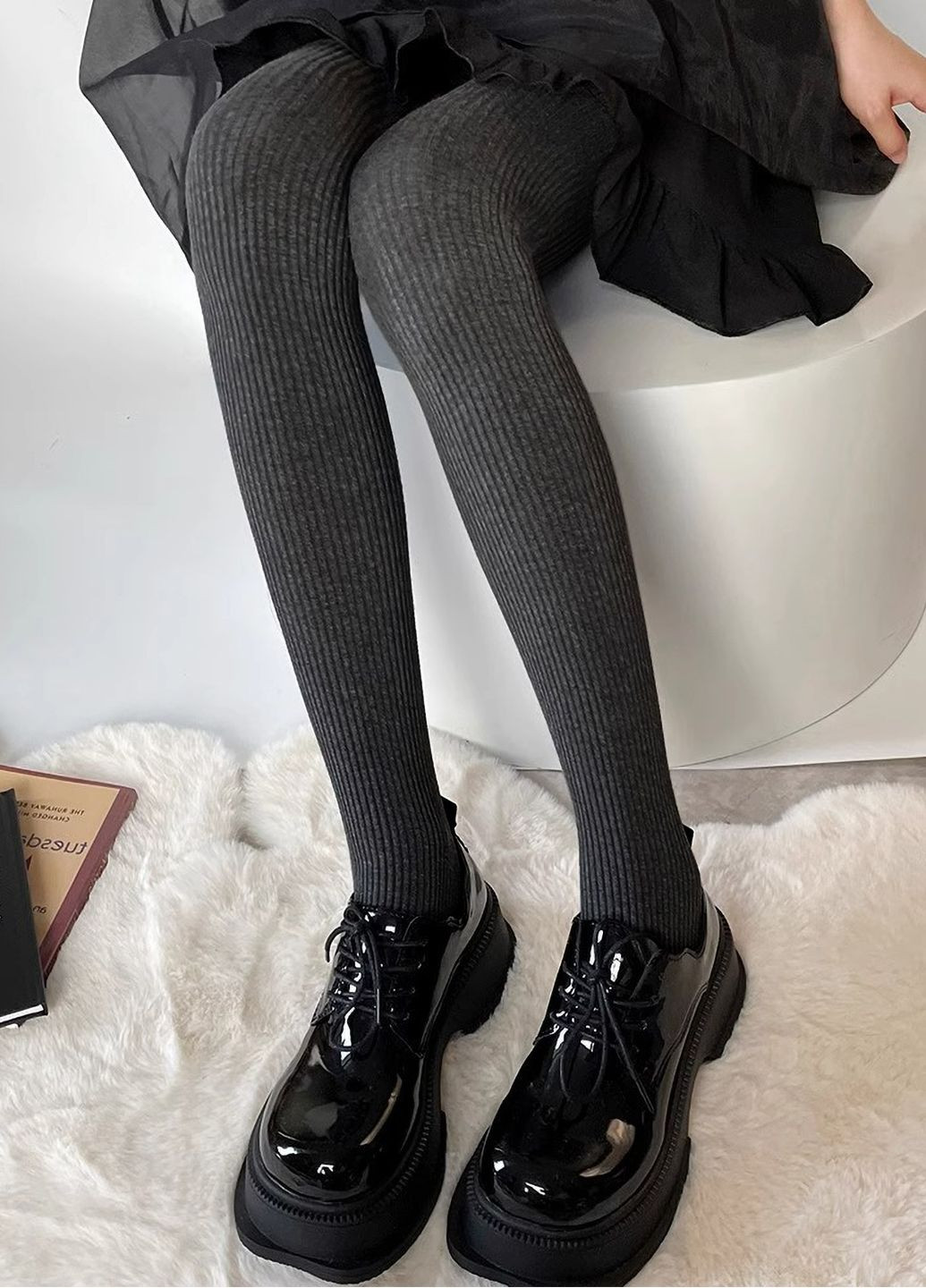 Колготки в рубчик No Brand (295046937)