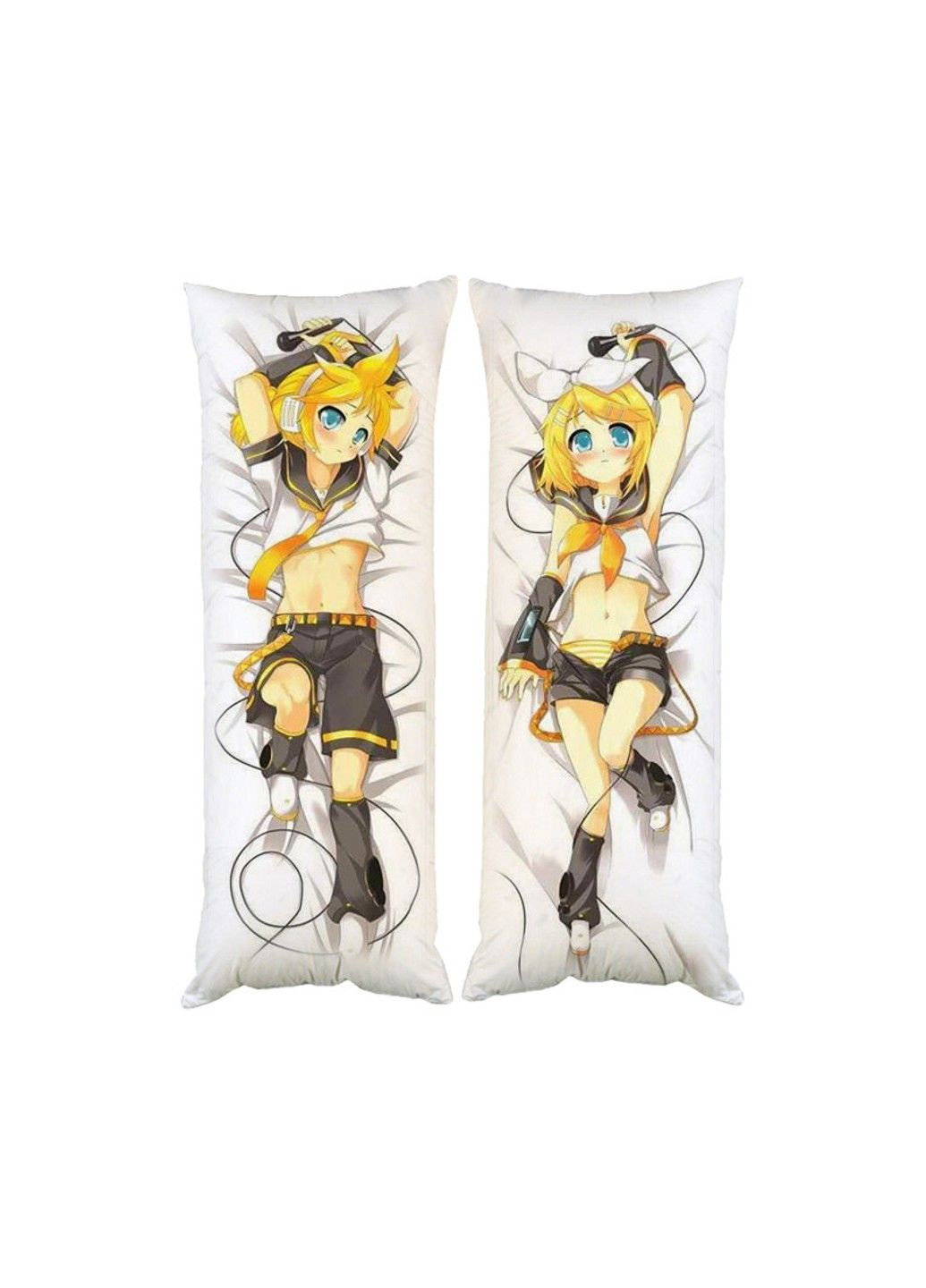 Подушка дакімакура Вокалоїди Рін та Льон Кагаміне декоративна ростова подушка для обіймання двостороння No Brand (328314865)