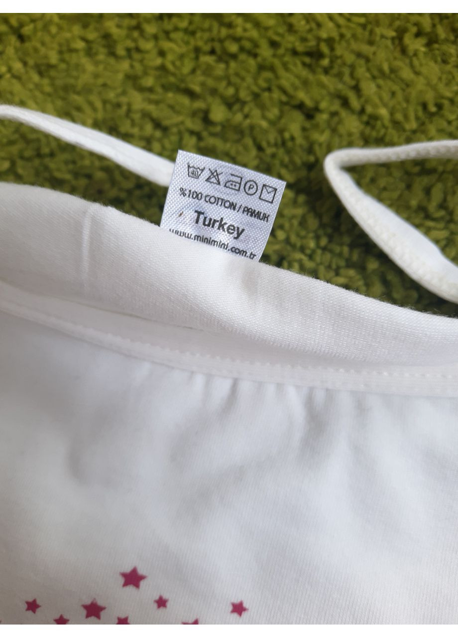 Белый летний майка детская для девочки турция р.2 - 3 разные цвета No Brand