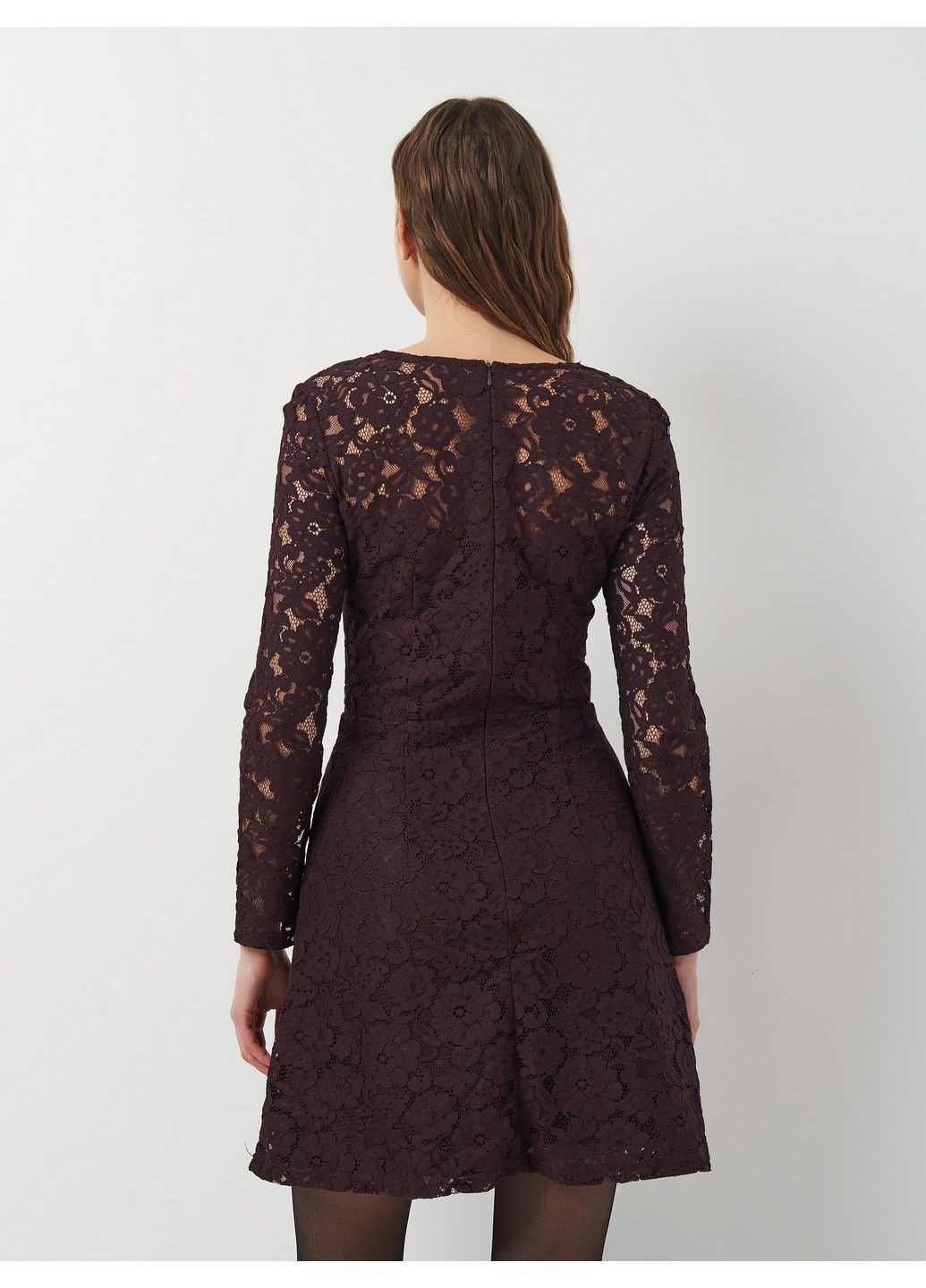 Бордовое вечернее платье H&M