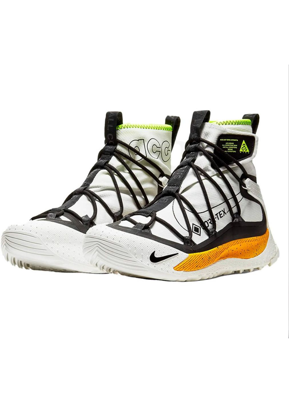 Білі всесезонні кросівки nike No Brand ACG Terra Antarktik White Black Orange