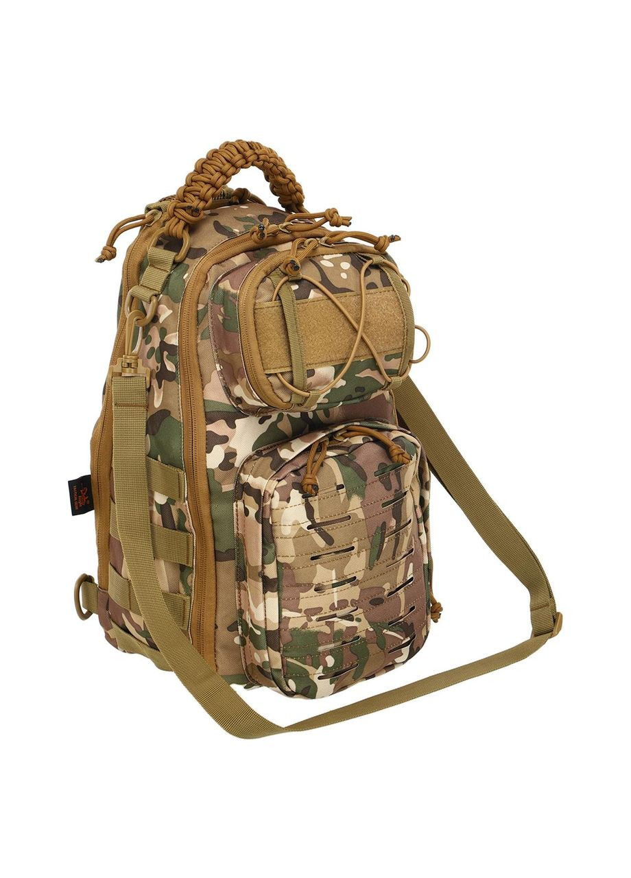 Сумка-слинг тактичная с одной лямкой (нейлон, оксфорд 900D, раствор 35x15x20см, 11л, Камуфляж SILVER KNIGHT (361434128)