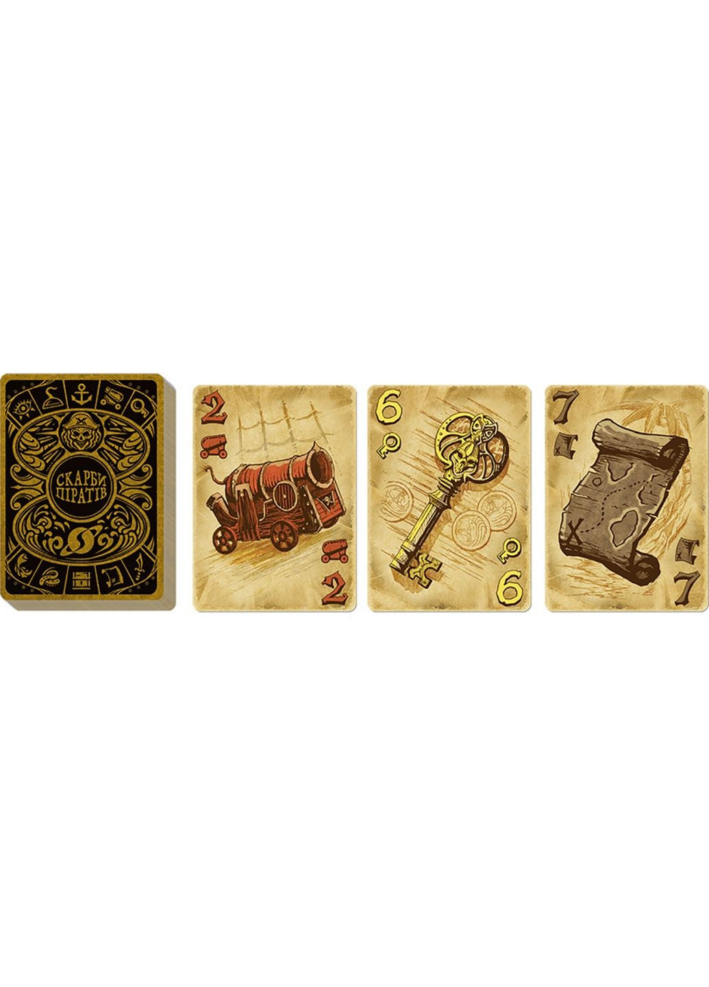 Настольная игра "Сокровища пиратов" карточная 4х16х11 см Games7Days (289459389)