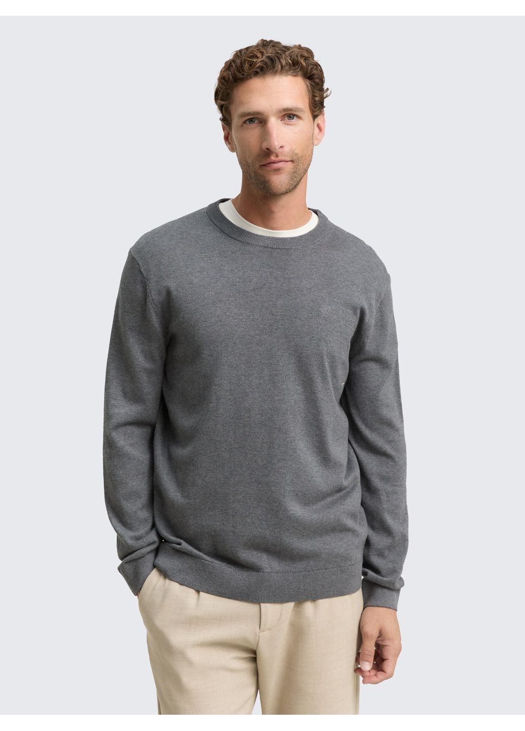 Серый демисезонный джемпер Tom Tailor