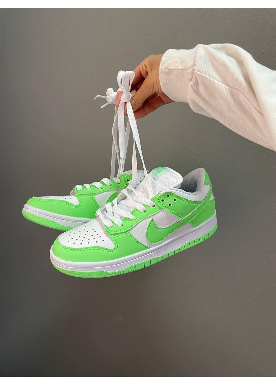 КРОСІВКИ ЖІНОЧІ NIKE SB DUNK GREEN WHITE НАЙК СБ ДАНК No Brand сірі демісезони (368869405)