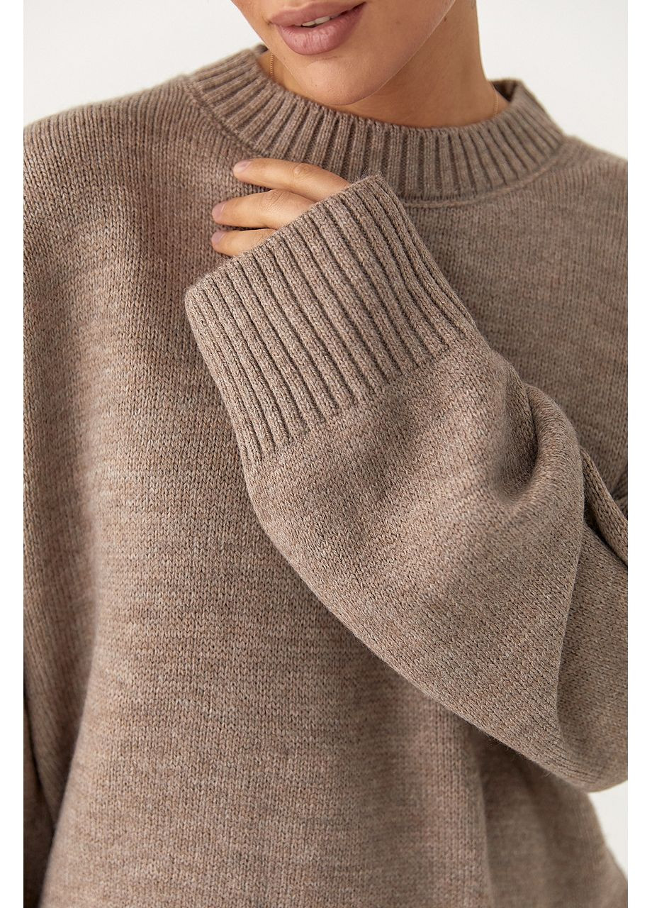 Вязаная однотонная кофта свободного фасона Lurex (364813735)