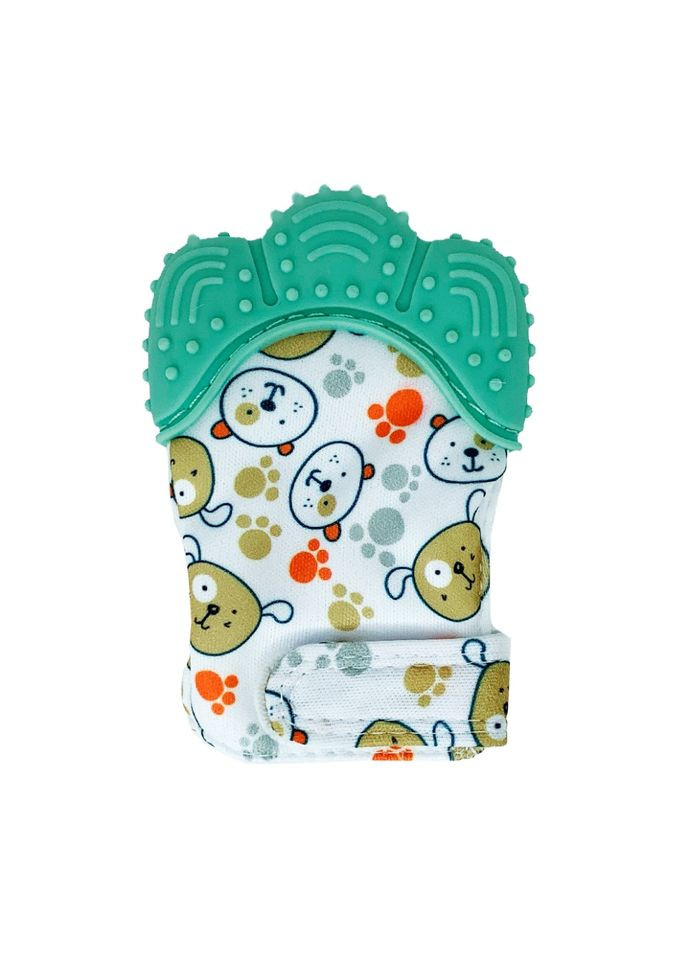 Прорезыватель-перчатка Лапка для детей от 3 месяцев силиконовый прорезыватель для зубов на липучке Megazayka (368756110)