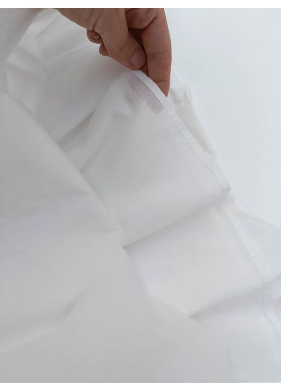 Белое поплиновое платье с вышивкой Zara