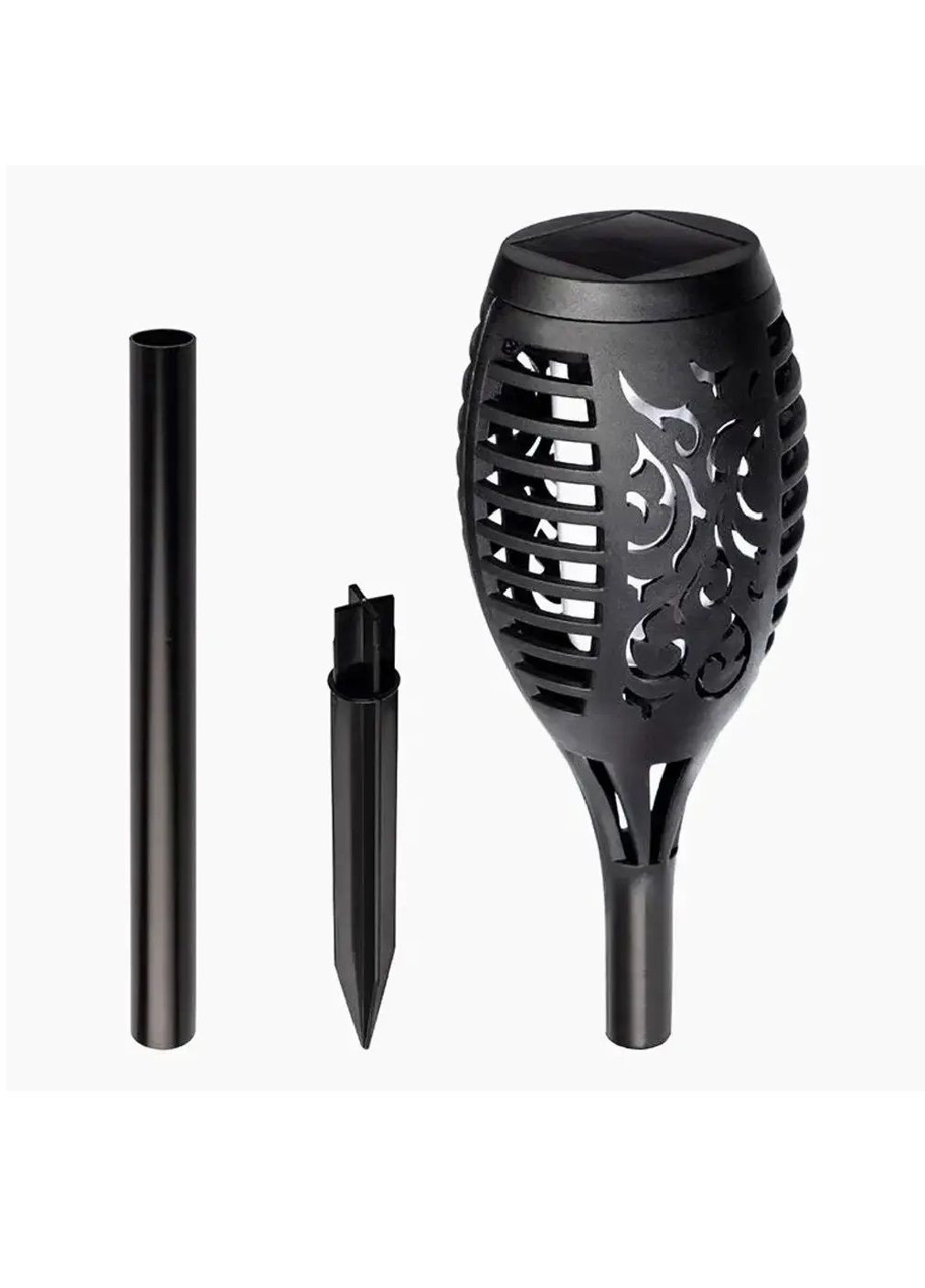 Комплект садових світильників ліхтарів факелів з ефектом полум'я на сонячній батареї 52 см 96LED 12 штук (480737-Prob) Unbranded (341382534)