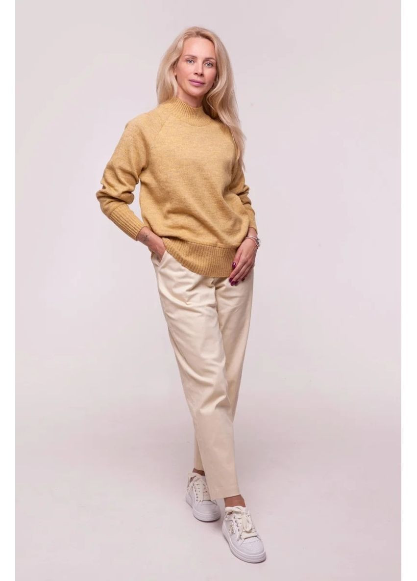 Темно-золотистий демісезонний джемпер, колір темно-жовтий Nita