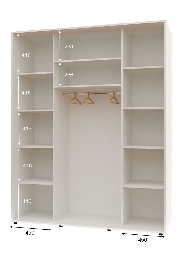 Шафа-купе дводверна 150*60*220 см Білий 2 двері ДСП Максі Комфорт Меблі (360431685)