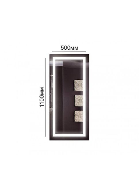 Дзеркало з підсвіткою LED у ванну, спальню, передпокій ZSD-060 (500*1100) 230024-37 230024 DecorLed (355468031)