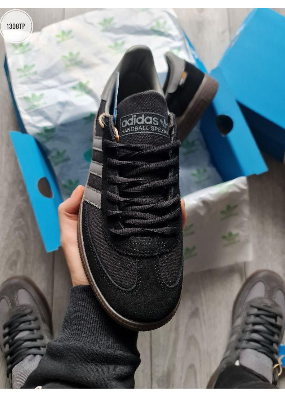 Сірі Осінні кросівки чоловічі adidas spezial handball cordura black grey адідас спеціал No Brand
