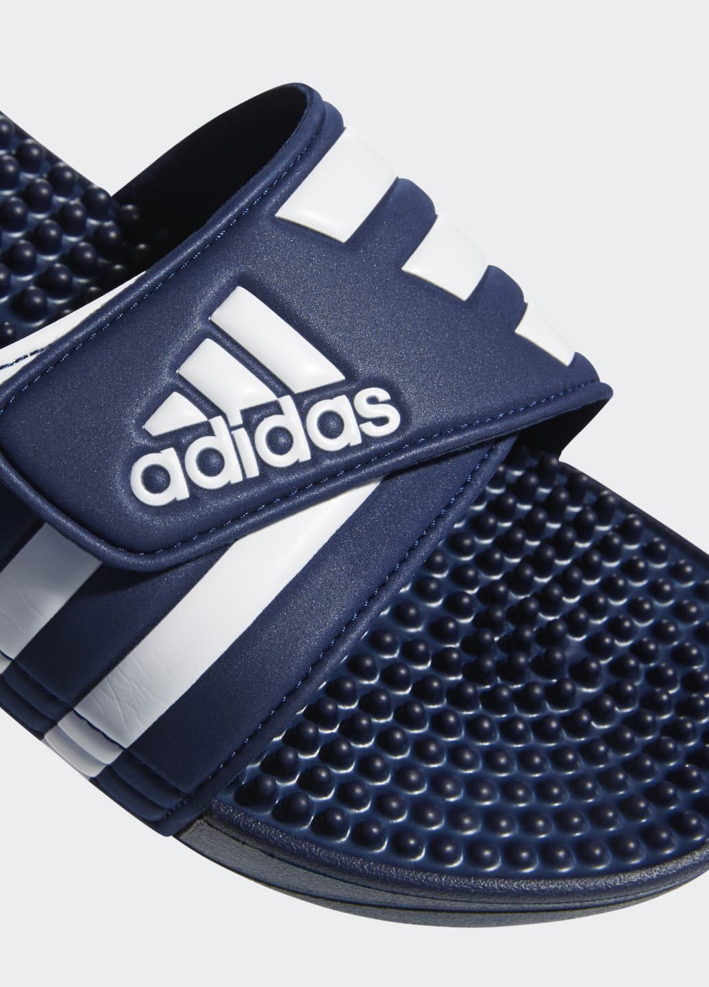 Синие спортивные шлепанцы adissage adidas