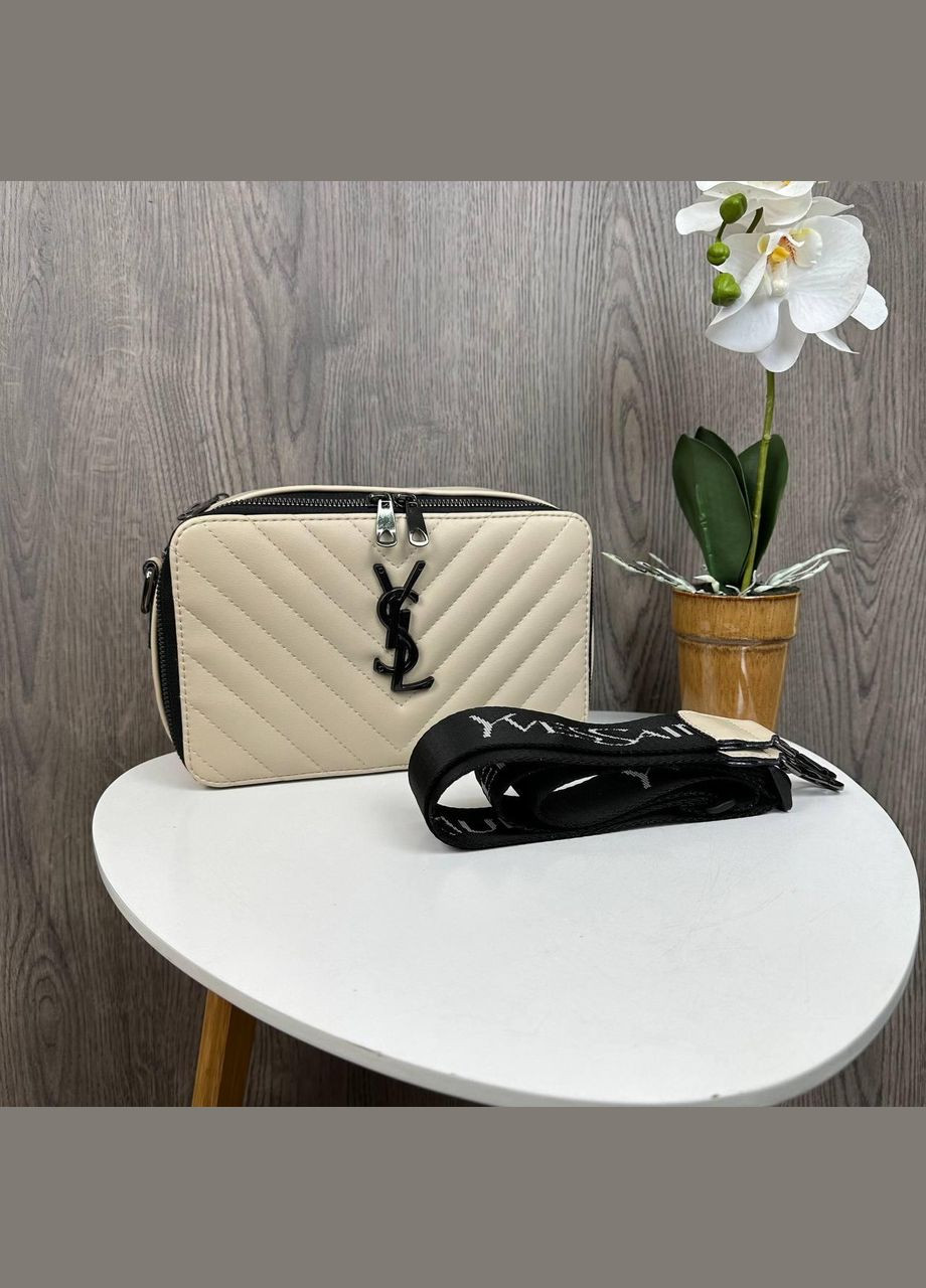 Стильная каркасная мини сумочка для девушек стеганая экокожа молочная (sku_1557Л) No Brand (330575597)