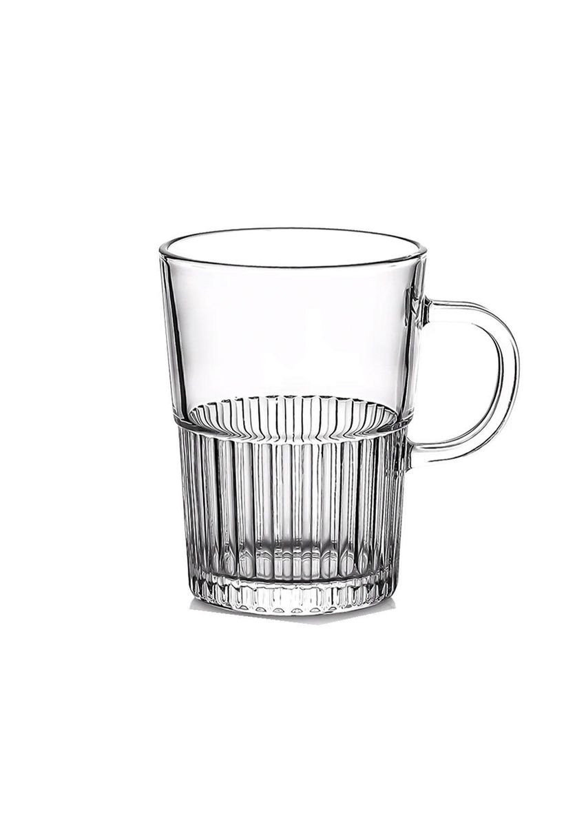 Набор чашек стеклянных 2 шт для чая и кофе 500 мл прозрачные No Brand (369472975)