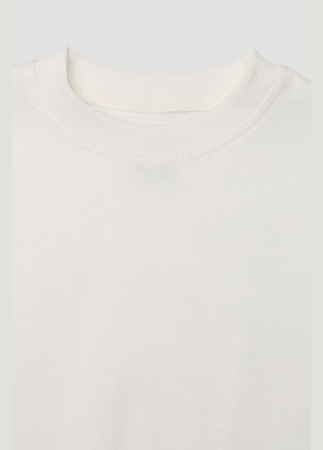 Молочна демісезонна футболка з коротким рукавом для дівчинки колір молочний cb-00273364 Yuki