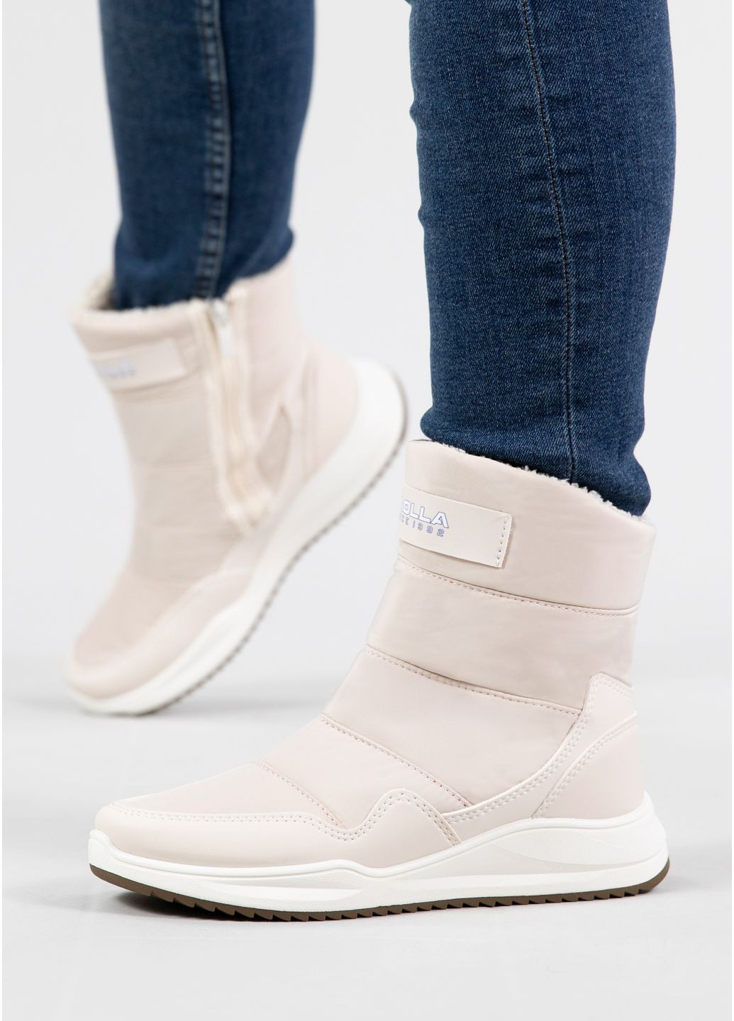 Жіночі дутики зимові з хутром бежеві (N 2 беж) Paolla (366423834)