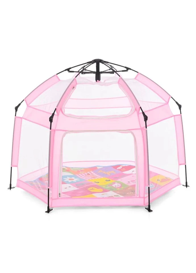 Дитячий манеж дихаюча сітка 146х127х110 см Powder Pink Bambi (393470002)