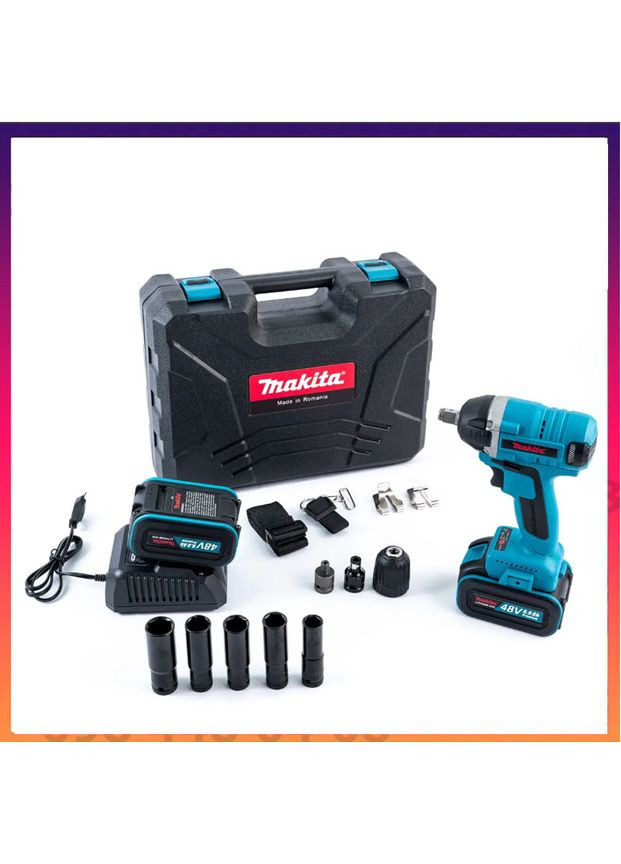 Айковерт акумуляторний DTW251Z 500 Nm (48V 6AH) безщітковий Гвинтоверт для шиномонтажу макіта для авто Makita (368682214)