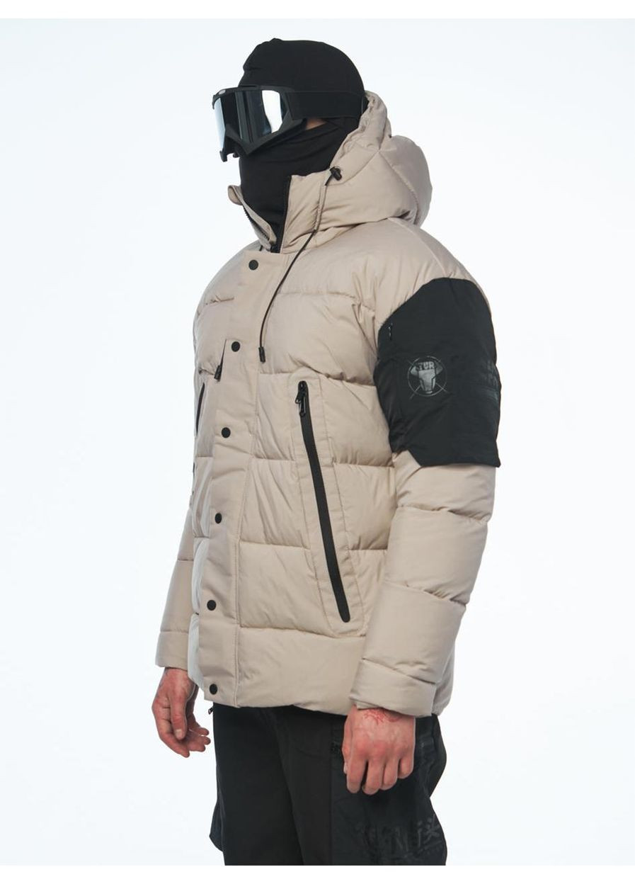 Бежевий зимній Пуховик аляска Vakko