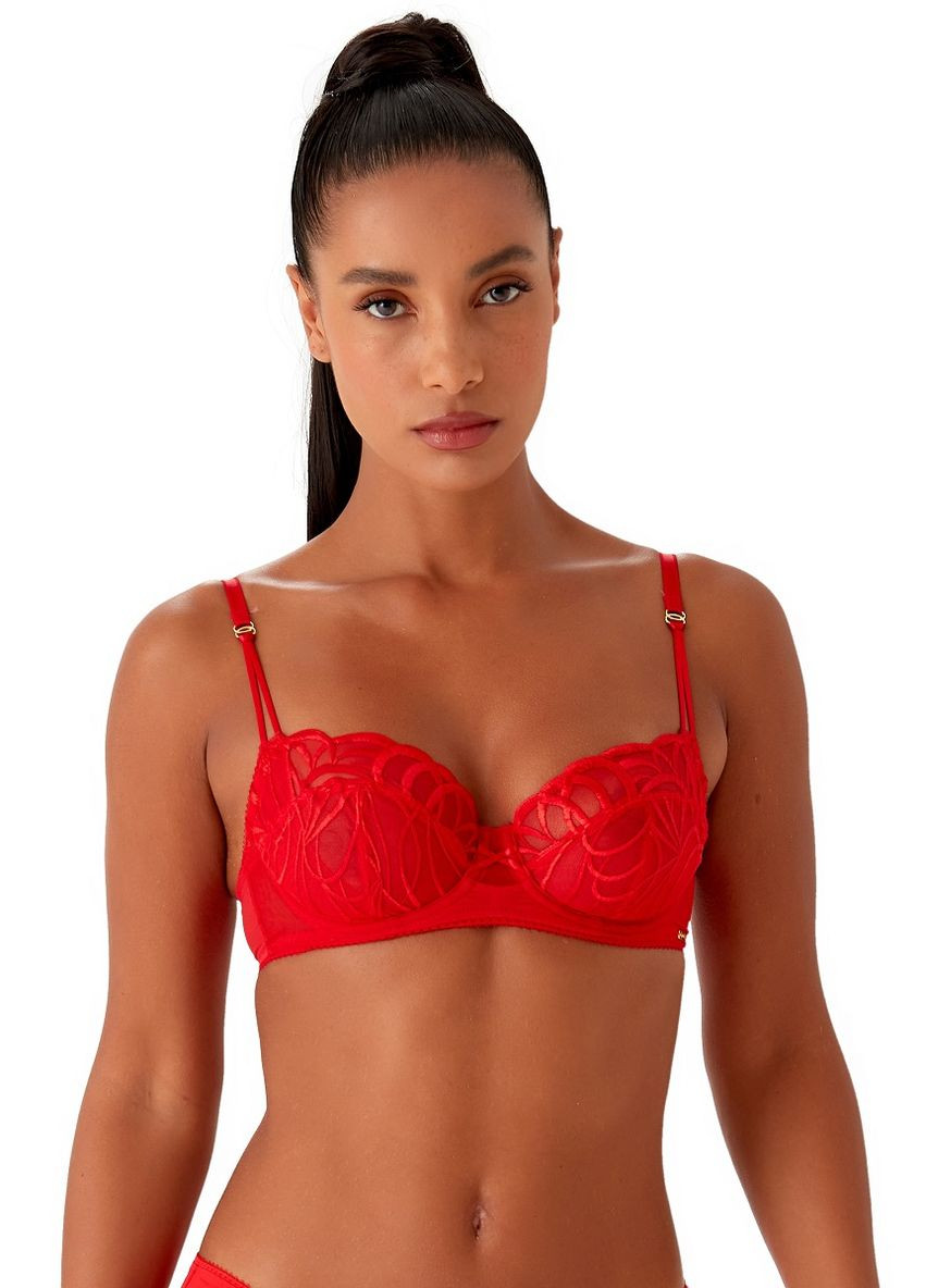 Красный балконет бюстгальтер 19705fie Gossard с косточками эластан, полиэстер, полиамид