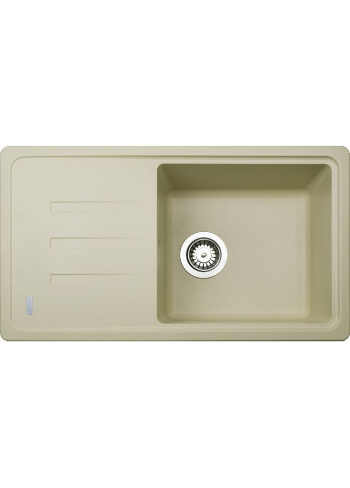 Кухонная мойка из искусственного камня/кварцевая 780х435х200мм, прямоугольная SLIM LONG Ivory Айвори (32660780435) Adamant (369798580)