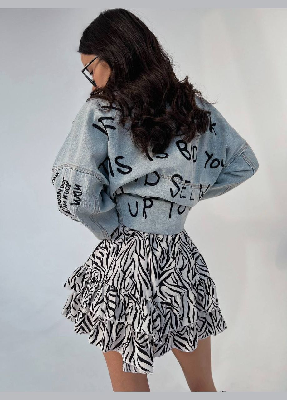 Молочная повседневная, вечерний, кэжуал однотонная женская юбка FINO Mode