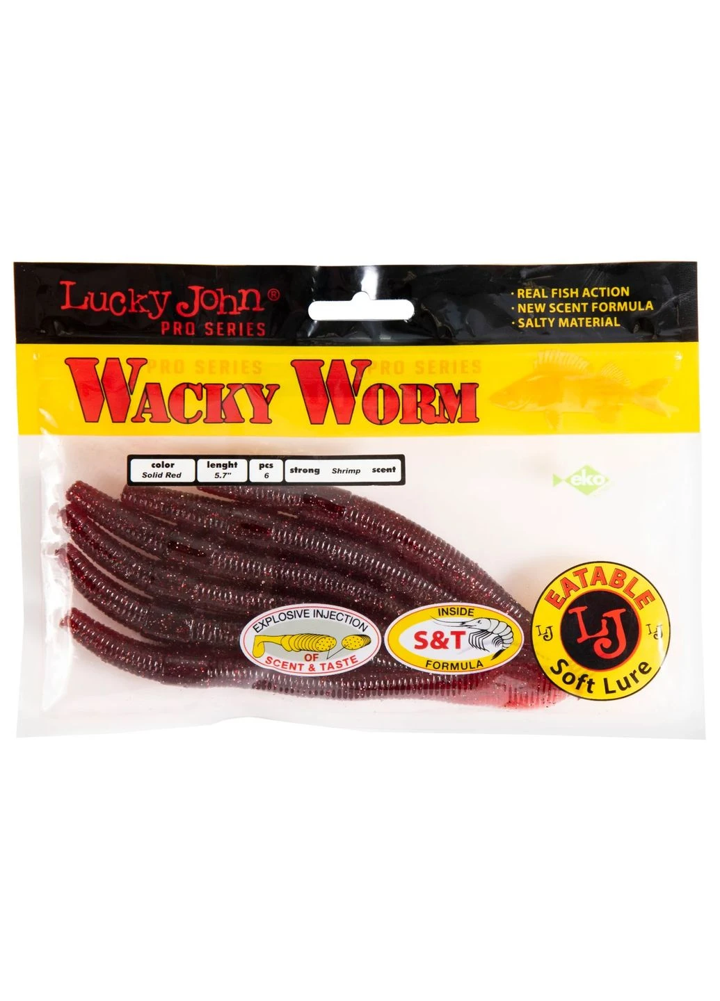 Съедобные черви WACKY WORM FAT 5.7in силиконовые S25 6 шт (набор 6 шт) No Brand (402453834)
