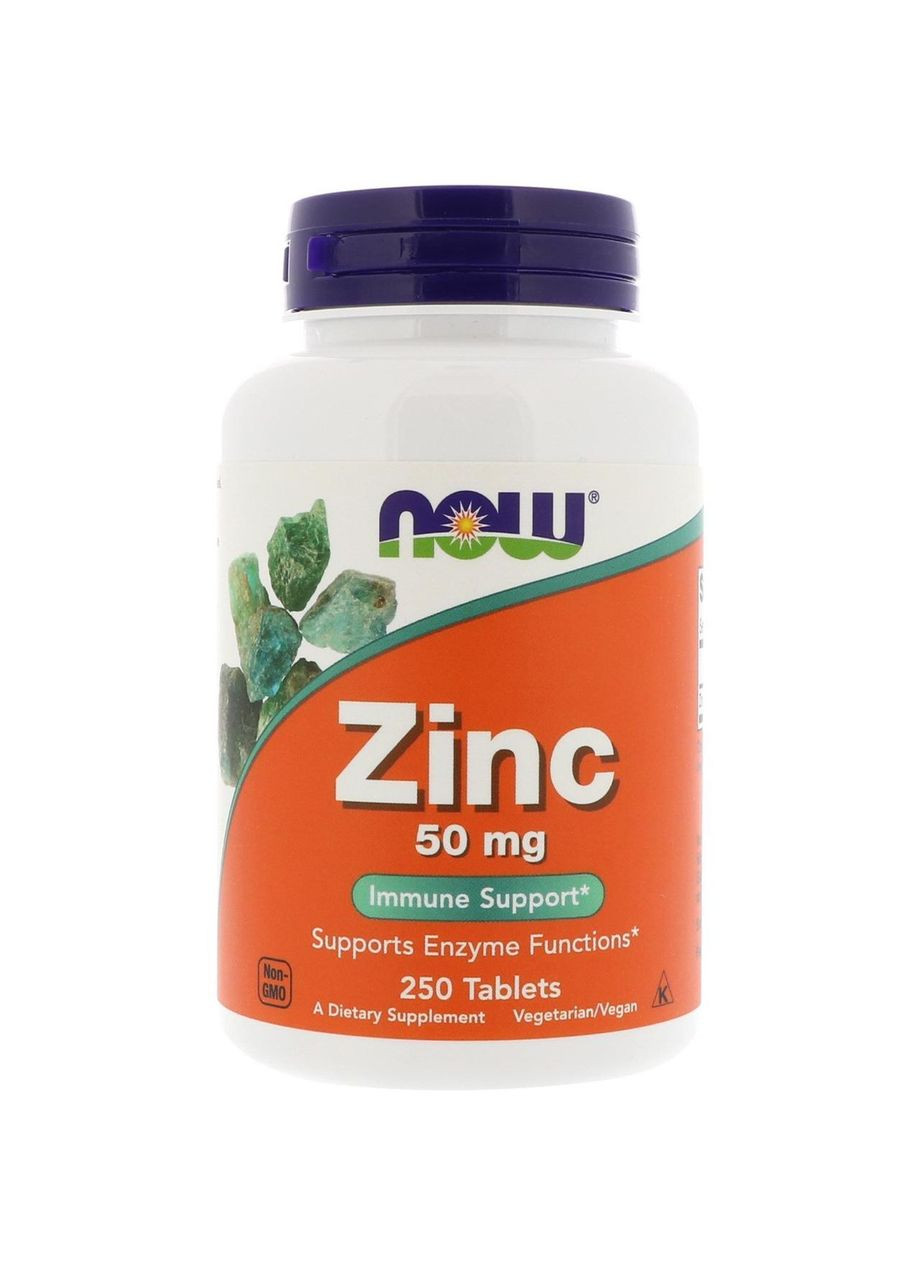 Цинк,, 50 мг, 250 таблеток Now Foods (364312004)