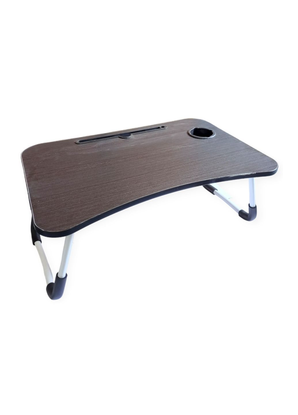 Столик для ноутбука, планшета завтраков складной переносной стол в кровать с подставкой под стакан деревянный No Brand (290704739)