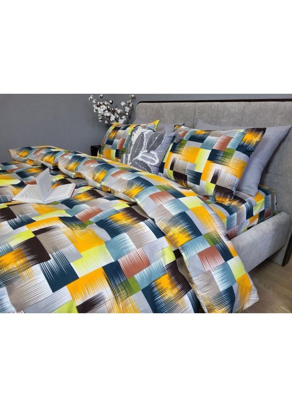 Постельное белье с резинкой Фаворит, фланель(байка) Евро размер, наволочки 50/70 No Brand (364219964)