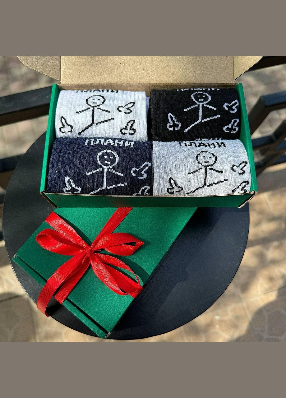 Комбинированные бокс мужских подарочных носков 40-45 на 4 пары Vakko (306424204)