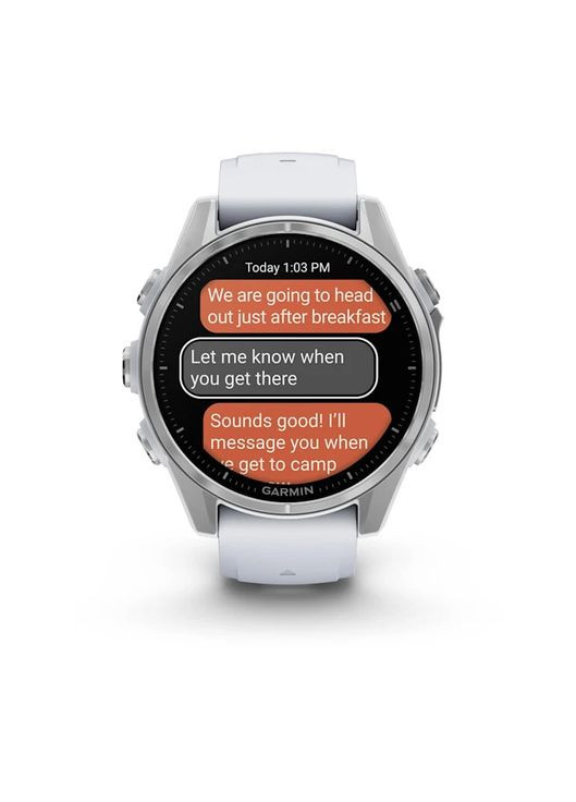 Смарт-годинник Fenix 8 43mm AMOLED Silver with Whitestone Silicone (010-02903-06) Garmin (351559726)