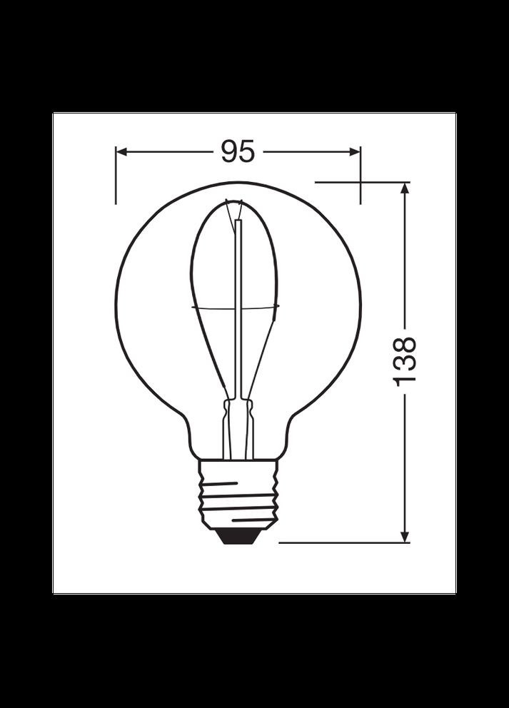 Лампочка 4058075760950 Led Vintage 1906 E27 3.4W 1800K 100Lm IP20 (066549) Osram (305754615)