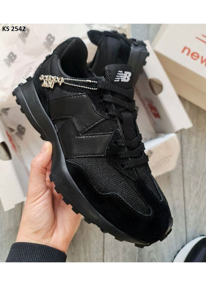 Черные демисезонные кроссовки мужские new balance 327 black нью беланс 327 No Brand