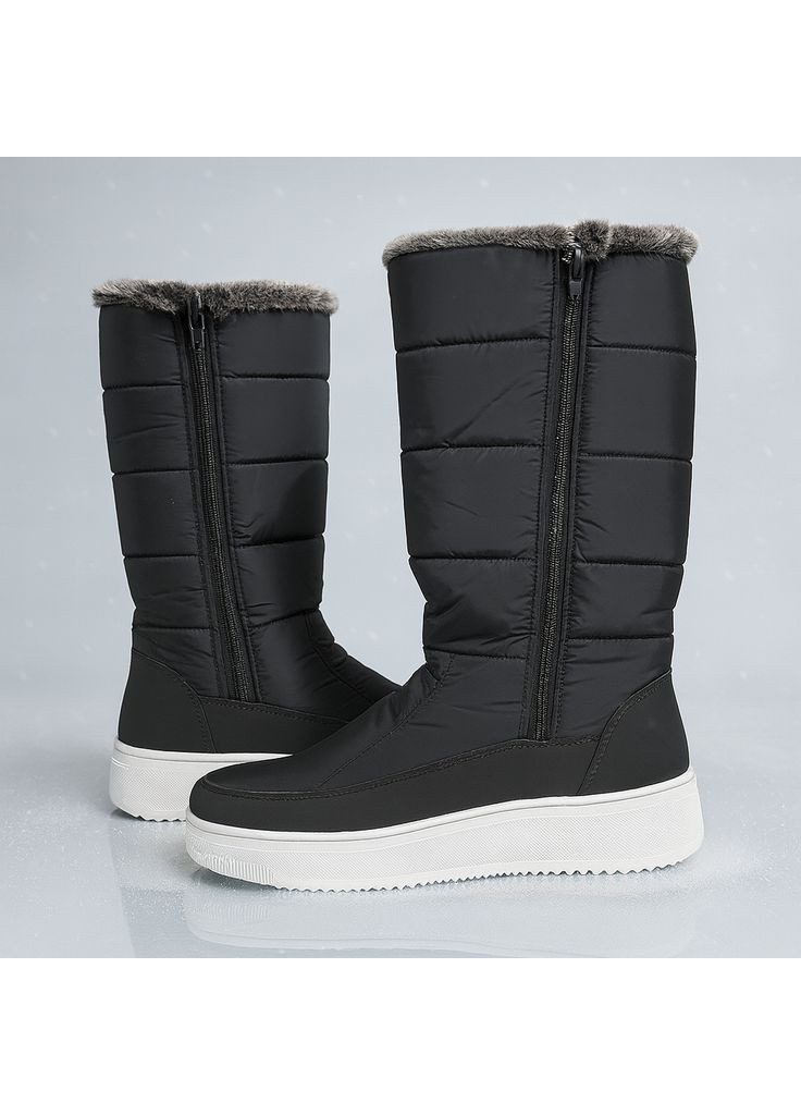 Жіночі зимові сапоги чорні утеплені на блискавці Kindzer К-4 (369365794)