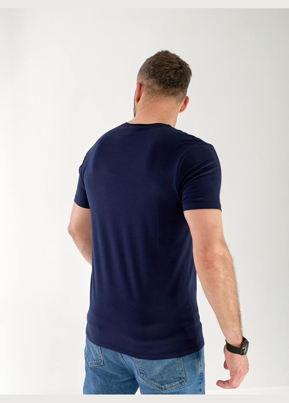 Синя чоловіча базова футболка синього кольору 33257 No Brand