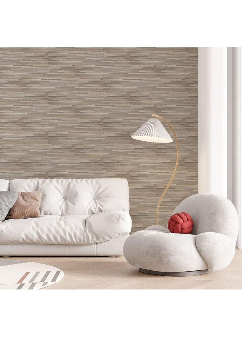 Самоклеющаяся виниловая плитка 152.4х914.4х1.5мм Серо-бежевая, цена за 1 шт. love-shopping Sticker Wall (354657512)