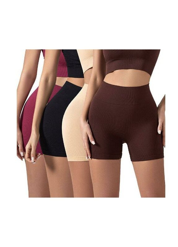 Жіночі короткі велосипедки в рубчик з пуш ап ефектом укорочені шортики для занять спортом з утягуючим ефектом push up Cindylove (341538418)