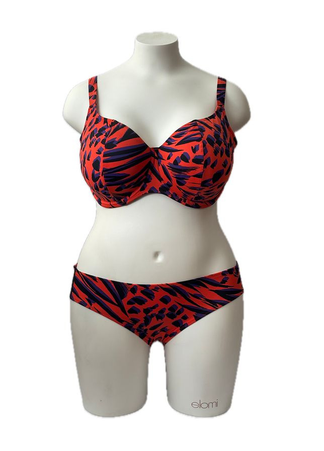 Красный летний купальник раздельный 200702-770е раздельный, балконет Freya Tiger Bay