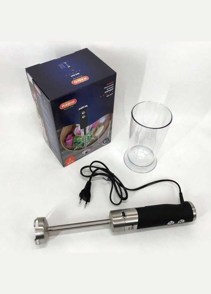 Блендер погружной MG-647, мощный блендер, портативный блендер, блендер для дома, блендер для кухни Magio (364664832)