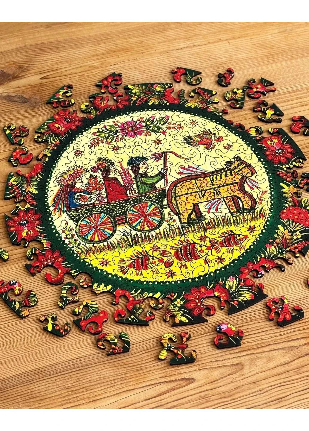 Пазл дерев`яний Петриківське весілля Ukrainian Puzzles (378185511)